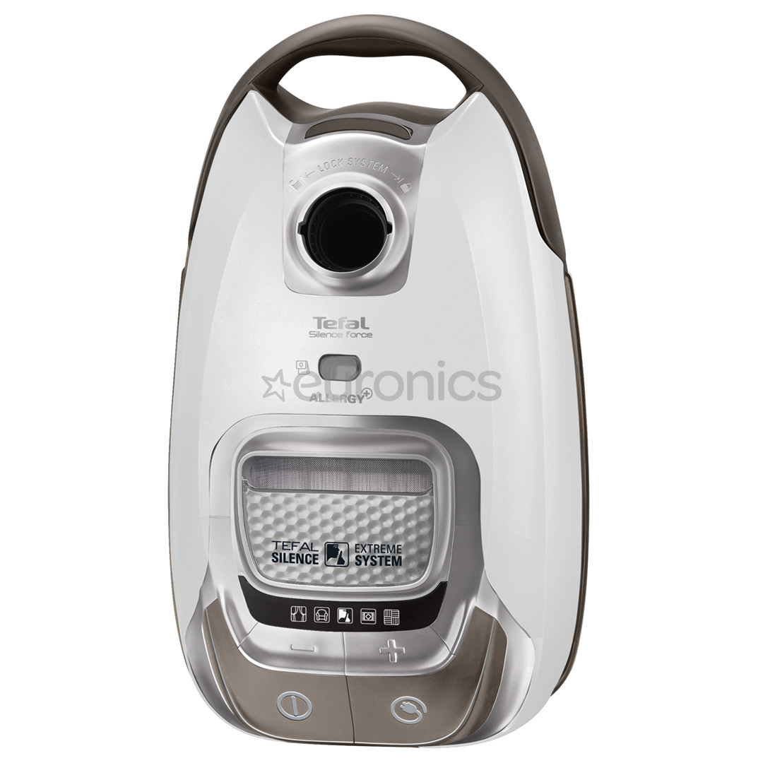 Tefal Silence Force Allergy+, 400 W, balta/pelēka - Putekļu sūcējs