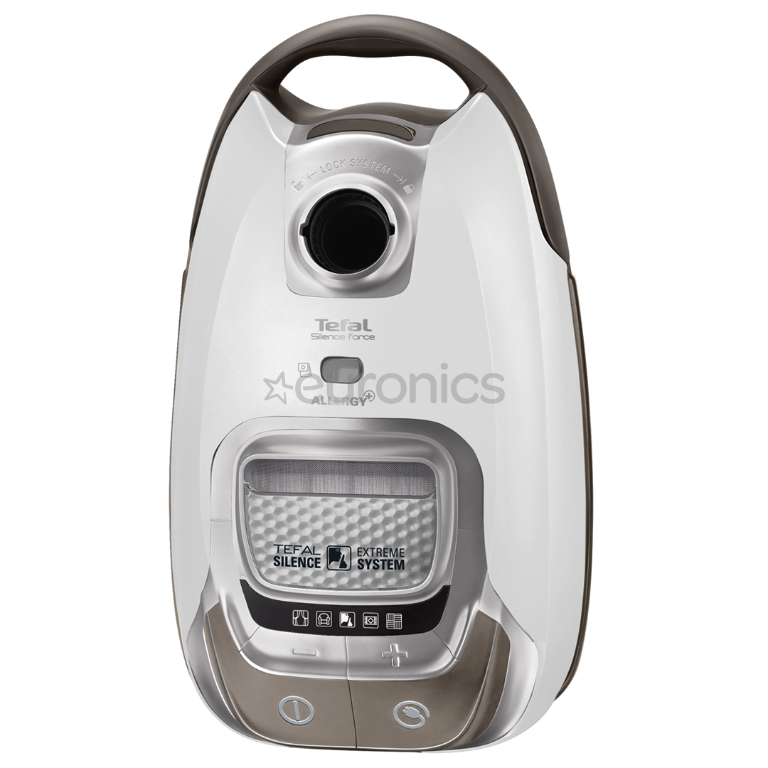 Tefal Silence Force Allergy+, 400 Вт, белый/серый - Пылесос