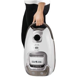 Tefal Silence Force Allergy+, 400 Вт, белый/серый - Пылесос