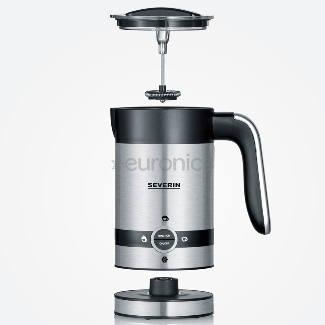 Severin, nerūsējošā tērauda/melna - Piena putotājs