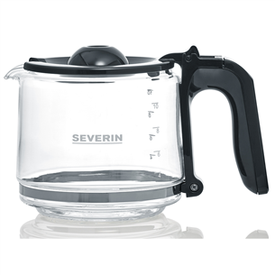 Severin TypeSwitch Timer, ūdens tvertne 1.4 L, melna/nerūsējošā tērauda - Kafijas automāts ar filtru