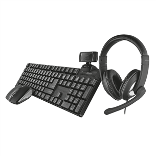 Trust Qoby Home and Office, EST, black - Bundle 24128