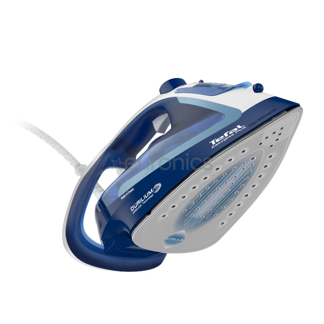 Tefal Easygliss Plus, 2500 Вт, белый/синий - Паровой утюг