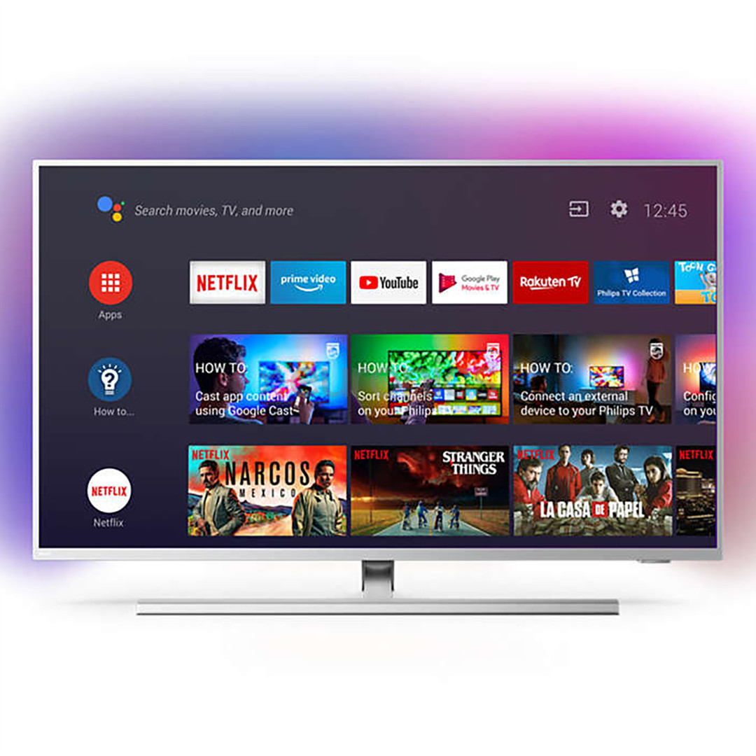 Philips LCD 4K UHD, 58", centra statīvs, sudraba - Televizors
