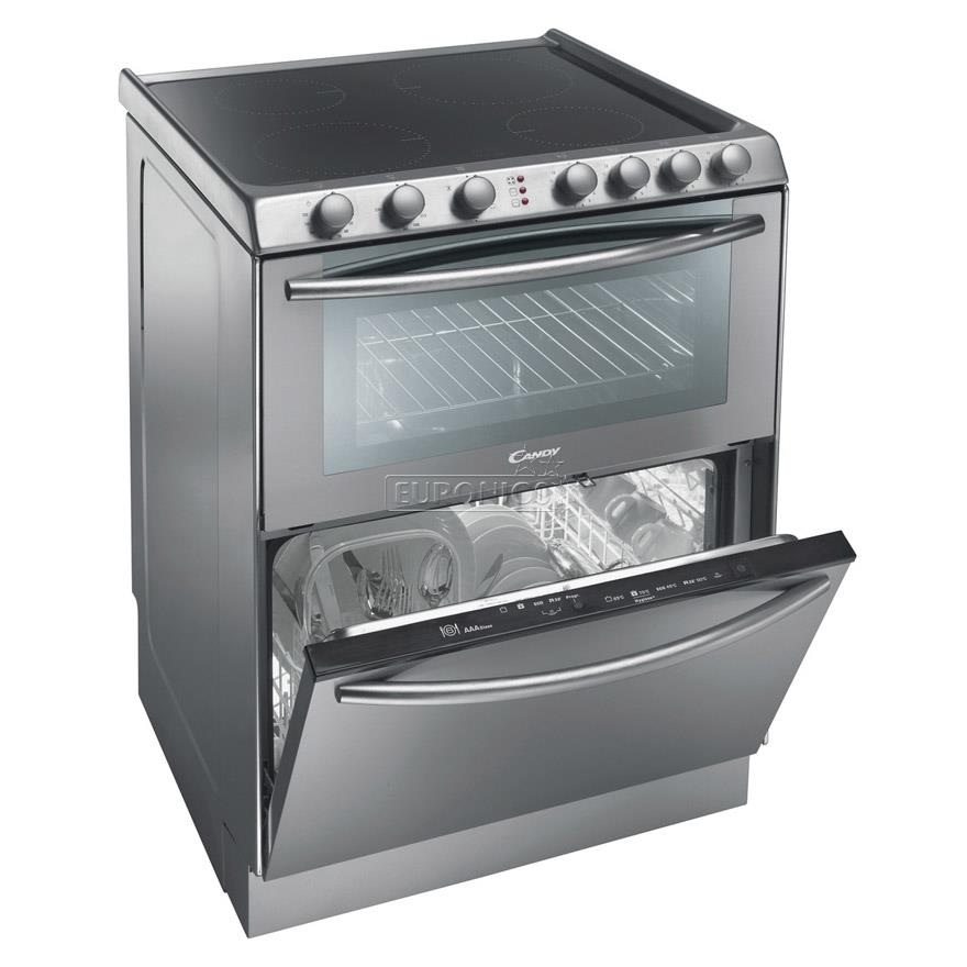 Combined oven, ceramic hob and dishwasher, Candy, TRIO9503X