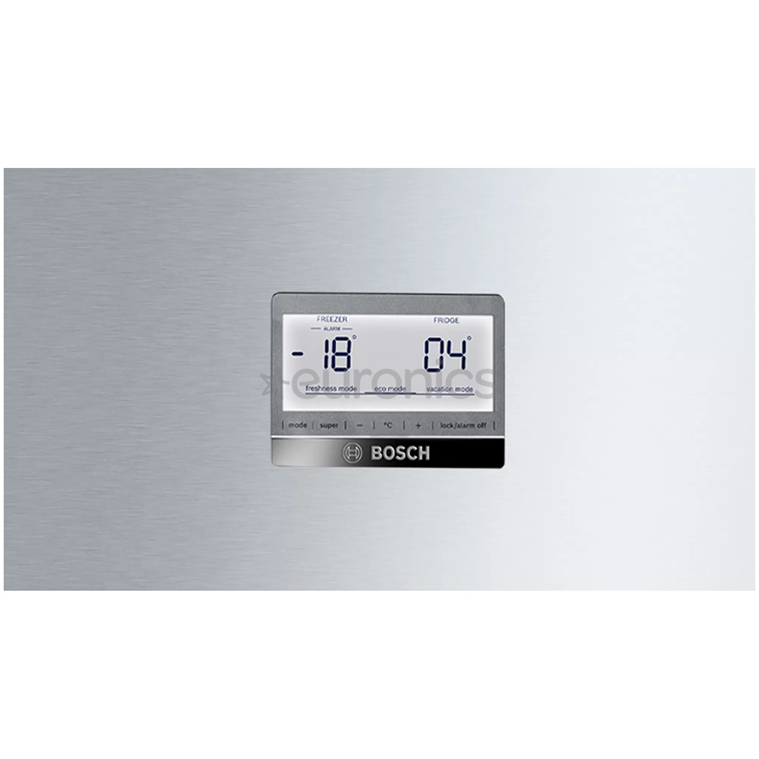Bosch, NoFrost, augstums 203 cm, 438 L, nerūsējošā tērauda - Ledusskapis