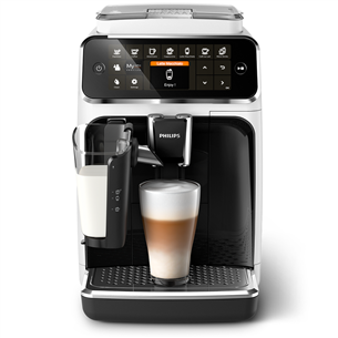 Philips LatteGo 4300, черный/белый - Кофемашина