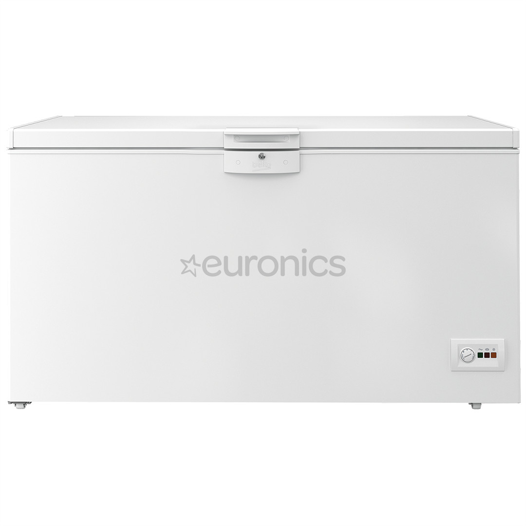 Beko, platums 155.5 cm, 451 L, balta - Lādes tipa saldētava