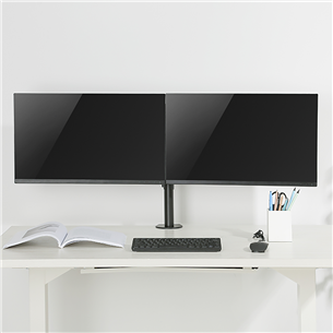 Deltaco Dual, 13''-27'', 8 kg, 2 monitors, black - Monitor Desk Mount