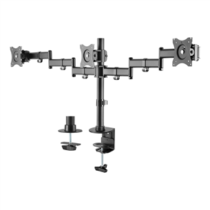 Deltaco Triple, 13''-27'', 8 kg, 3 monitors, black - Monitor Desk Mount ARM-0301