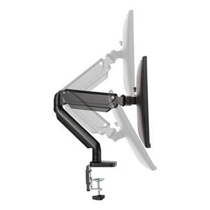 Deltaco Single Gas Spring, 17"-32", 8 kg, 1 monitor, black - Monitor Desk Mount