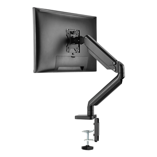 Deltaco Single Gas Spring, 17"-32", 8 kg, 1 monitor, black - Monitor Desk Mount