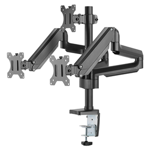 Deltaco Triple Gas Spring, 17''-27'', 7 kg, 3 monitors, black - Monitor Desk Mount ARM-0352