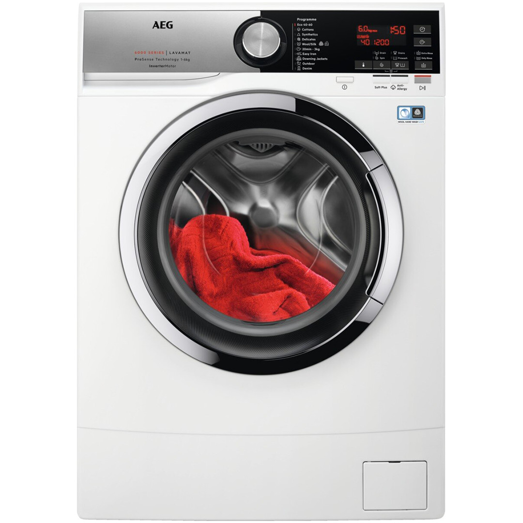 AEG 6 kg, dziļums 38 cm, 1200 apgr/min. - Veļas mazgājamā mašīna ar priekšējo ielādi