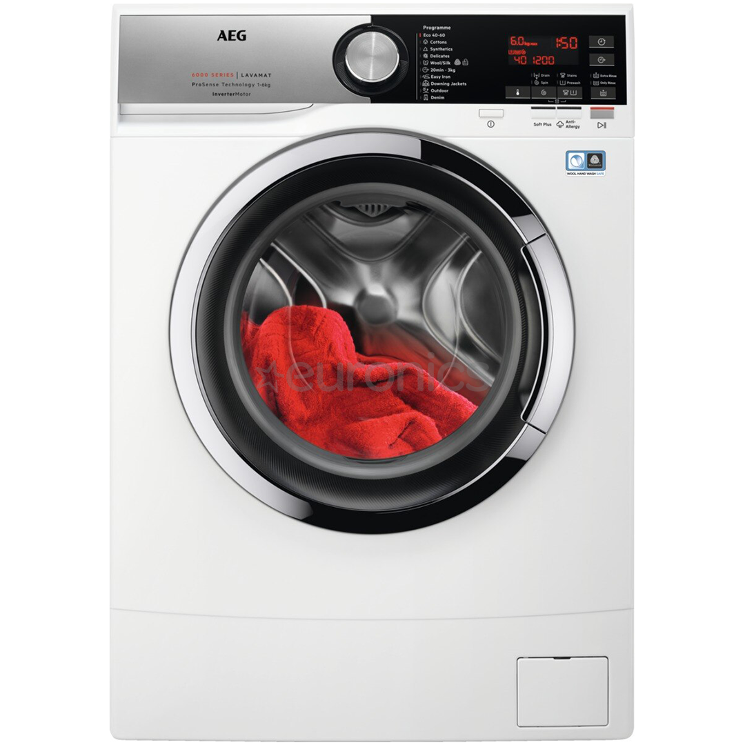 AEG 6 kg, dziļums 38 cm, 1200 apgr/min. - Veļas mazgājamā mašīna ar priekšējo ielādi
