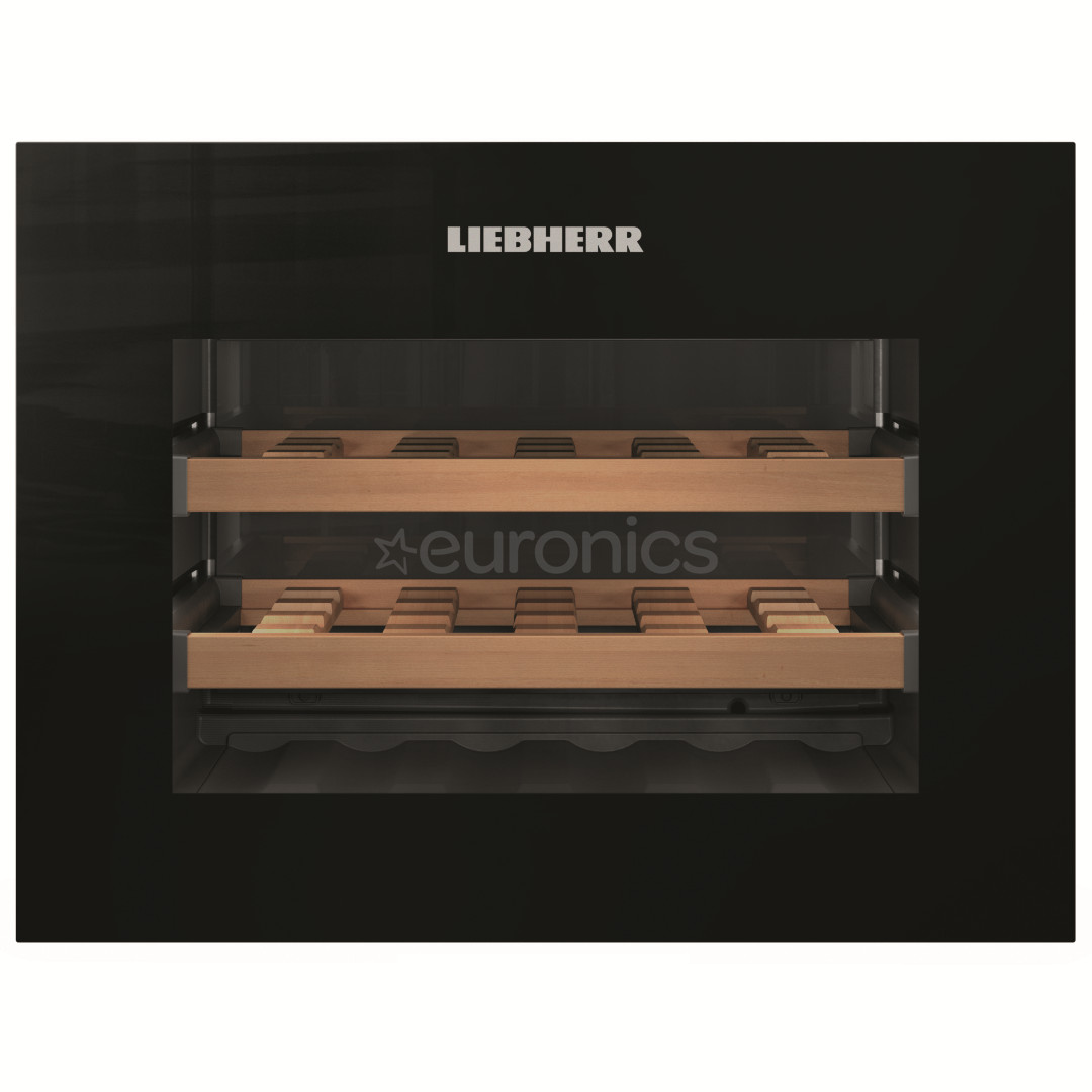 Liebherr, 18 bottles, height 45 cm, black - Built-in Wine Cabinet