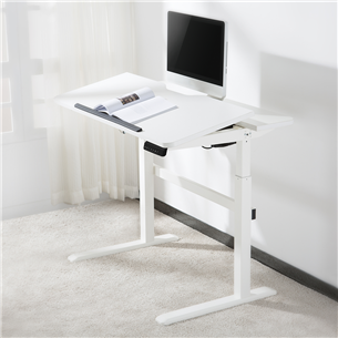 Deltaco Office, white - Motorized desk