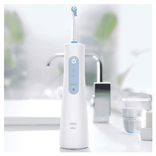 Braun Oral-B AquaCare 4, balta/zila - Zobu starpu tīrītājs