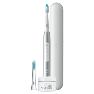 Braun Oral-B Pulsonic Slim Luxe 4500, travel case, white/silver - Electric toothbrush