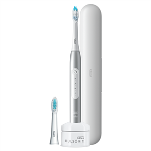 Braun Oral-B Pulsonic Slim Luxe 4500, футляр, белый/серебристый - Электрическая зубная щетка