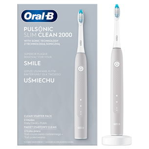 Braun Oral-B Pulsonic Slim Clean 2000, white/grey - Electric toothbrush