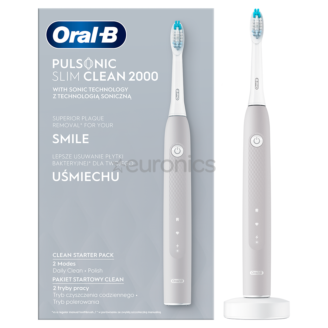 Braun Oral-B Pulsonic Slim Clean 2000, white/grey - Electric toothbrush