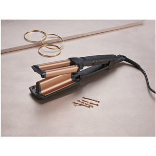 BaByliss Deep waves, 160-200 °C, black/copper - Curler