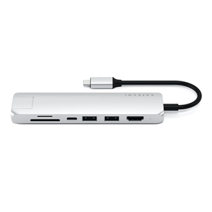 Satechi Multi-port, USB C, pelēka - Adapteris