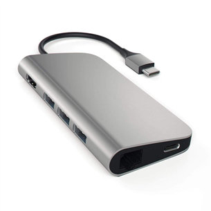 Satechi, Multi-port 4K and Ethernet, USB-C, gray - Hub ST-TCMAM