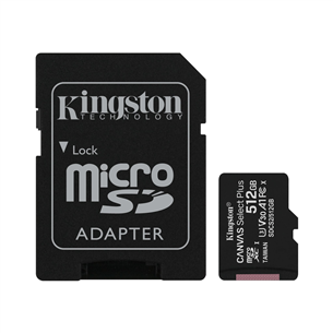 Карта памяти Canvas Select Plus microSD, Kingston / 512GB
