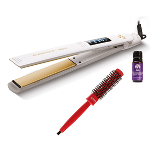 Hair straightener GA.MA Elegance Argan + argan oil + brush 28 mm