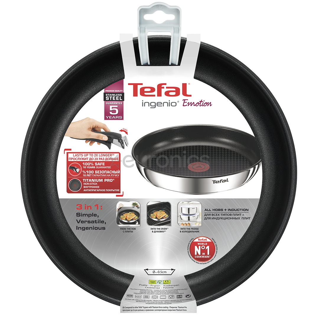 Tefal Ingenio Emotion, diameter 28 cm, inox - Frypan