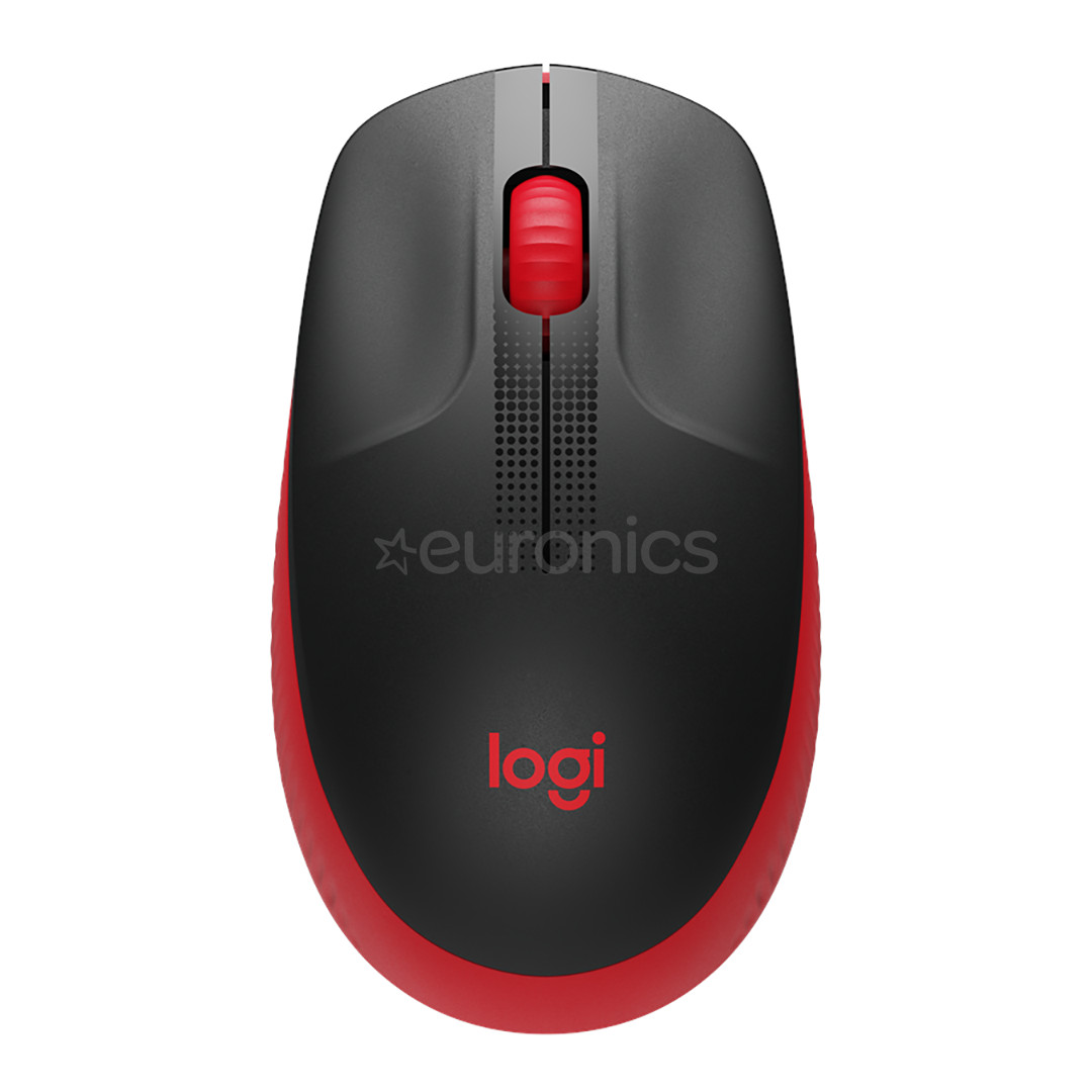 Logitech M190, melna/sarkana - Bezvadu datorpele