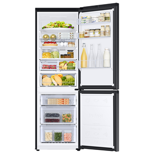 Samsung, NoFrost, 344 L, height 186 cm, black - Refrigerator