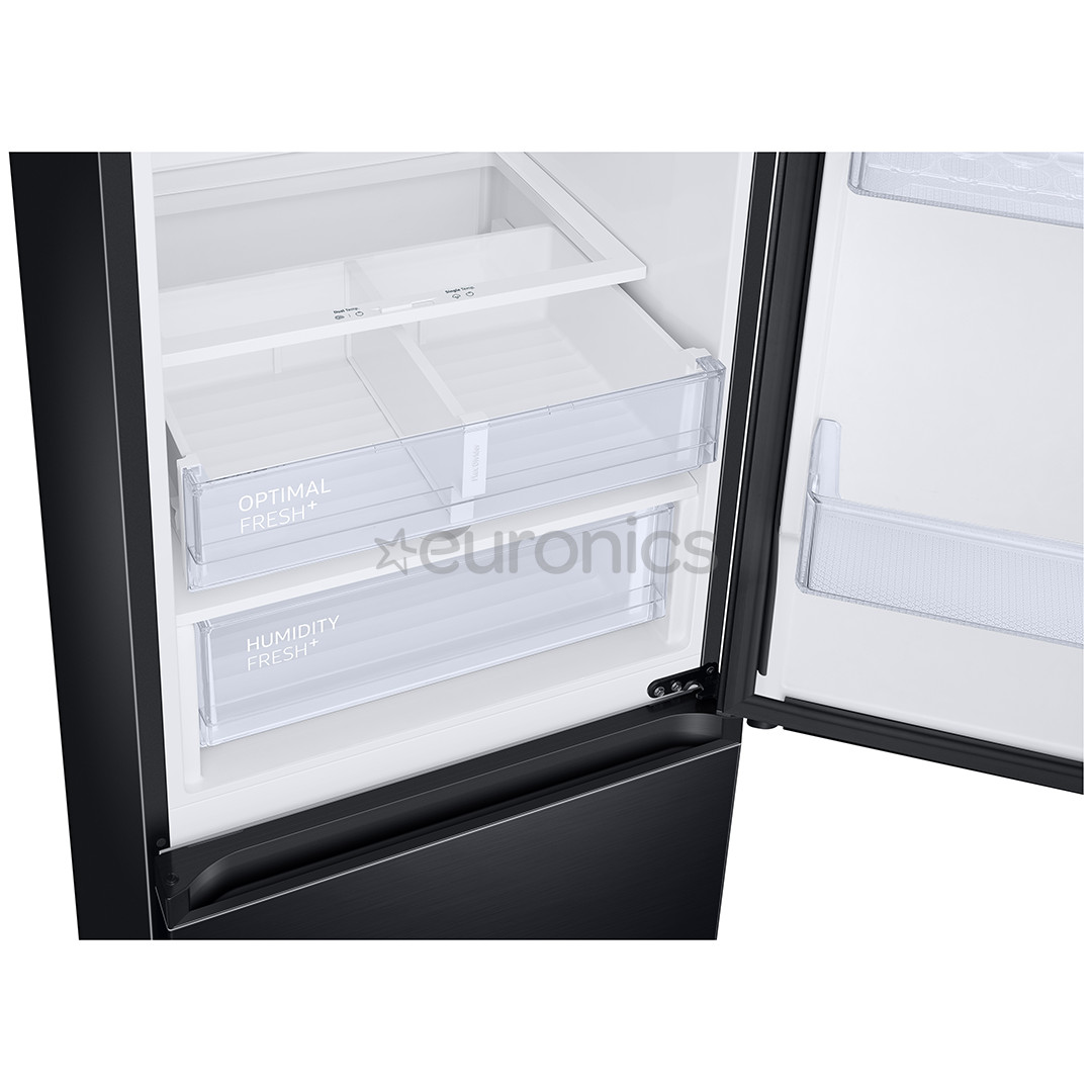 Samsung NoFrost, augstums 185.3 cm, 344 L, melna - Ledusskapis