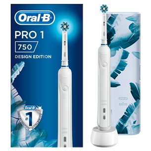 Braun Oral-B Cross Action White, ceļojumu futrālis, balta - Elektriskā zobu birste