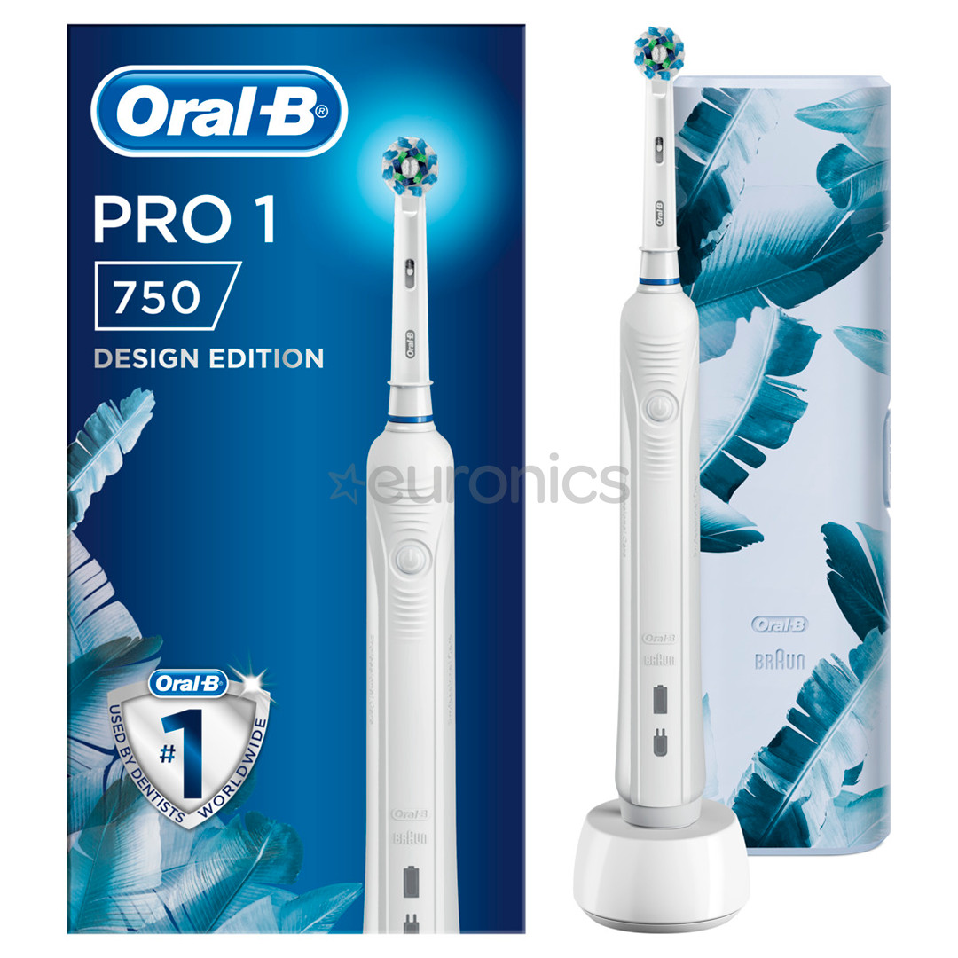 Braun Oral-B Cross Action White, ceļojumu futrālis, balta - Elektriskā zobu birste