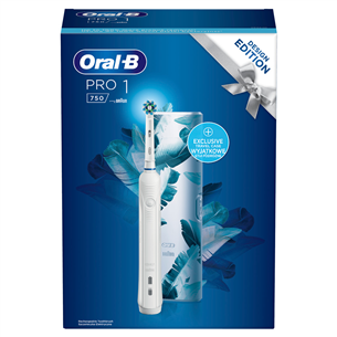 Braun Oral-B Cross Action White, ceļojumu futrālis, balta - Elektriskā zobu birste