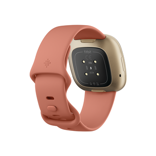 Fitbit Versa 3, zelta/rozā - Viedpulkstenis