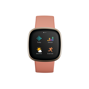 Fitbit Versa 3, zelta/rozā - Viedpulkstenis