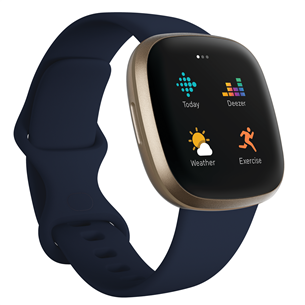 Fitbit Versa 3, zelta/tumši zila- Viedpulkstenis FB511GLNV