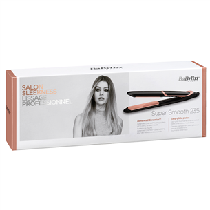 BaByliss, 140-235 °C, black/pink - Hair straightener