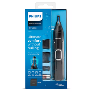 Philips 5000, melna - Trimmeris deguna un ausu matiņiem