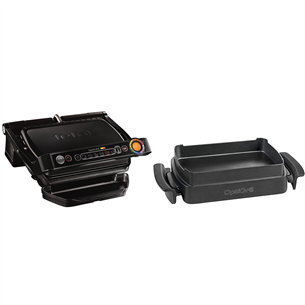 Tefal OptiGrill+ + Snacking & Baking, 2000 W, melna - Elektriskais grils