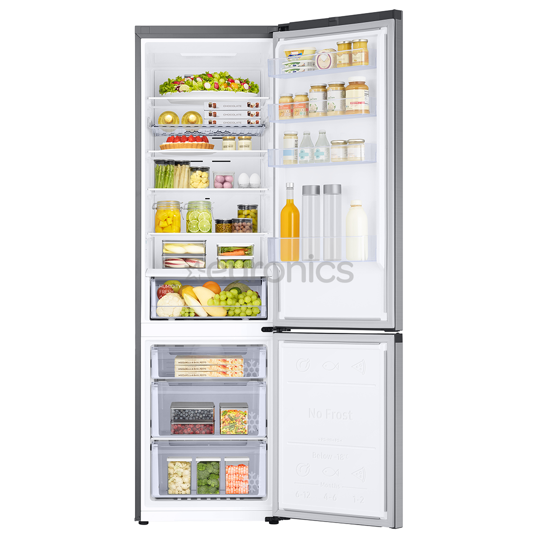 Samsung, NoFrost, augstums 203 cm, 390 L, sudraba - Ledusskapis