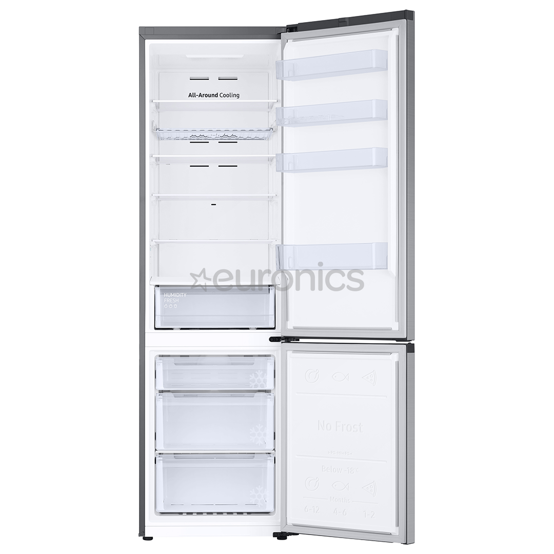 Samsung, NoFrost, augstums 203 cm, 390 L, sudraba - Ledusskapis