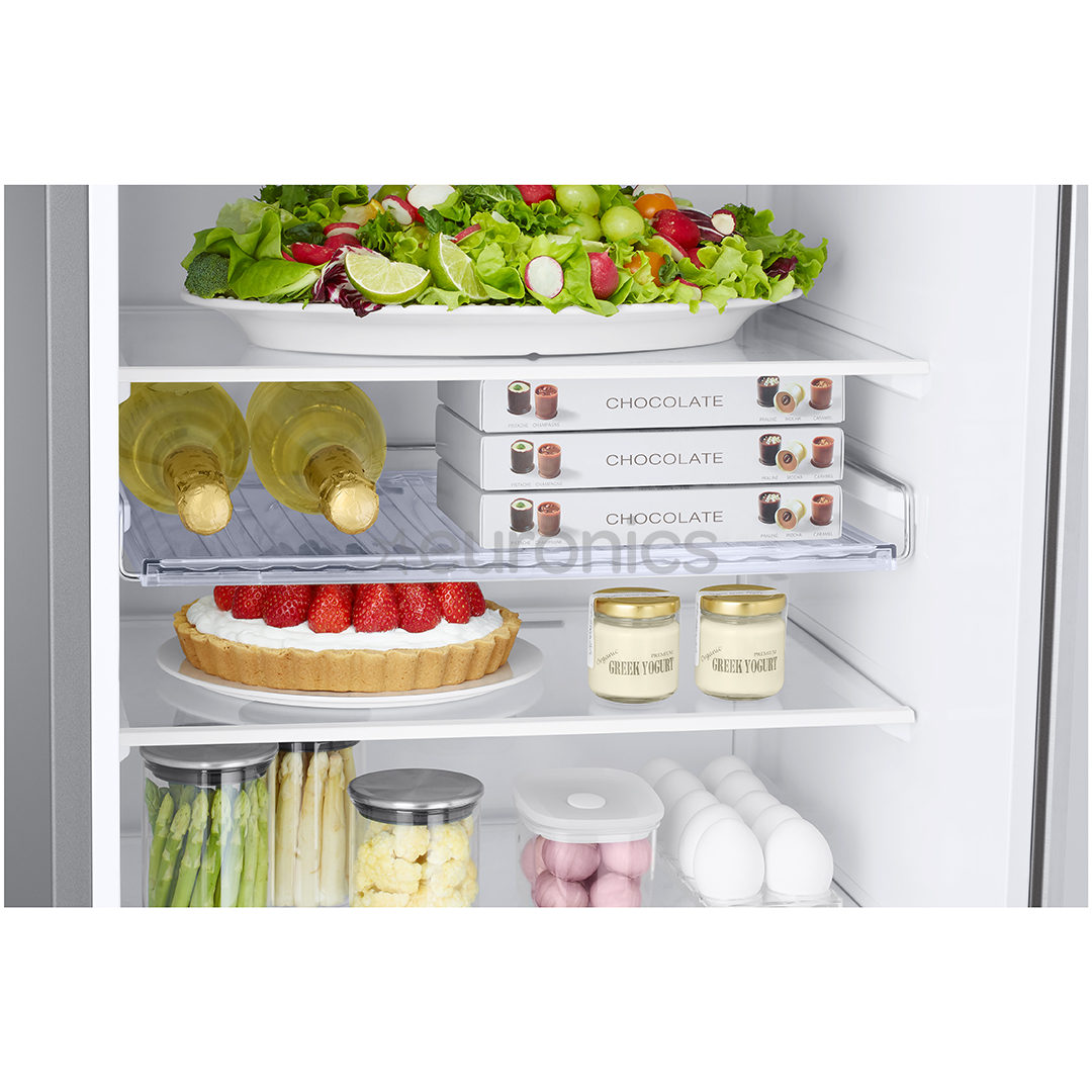 Samsung, NoFrost, augstums 203 cm, 390 L, sudraba - Ledusskapis