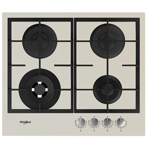 Whirlpool, width 59 cm, beige - Built-in Gas Hob