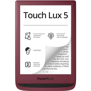 PocketBook Touch Lux 5, 6", 8 GB, red - E-reader PB628-R-WW