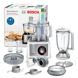 Bosch MultiTalent 8, 3.9 L/1.5 L, 1250 W, balta - Virtuves kombains